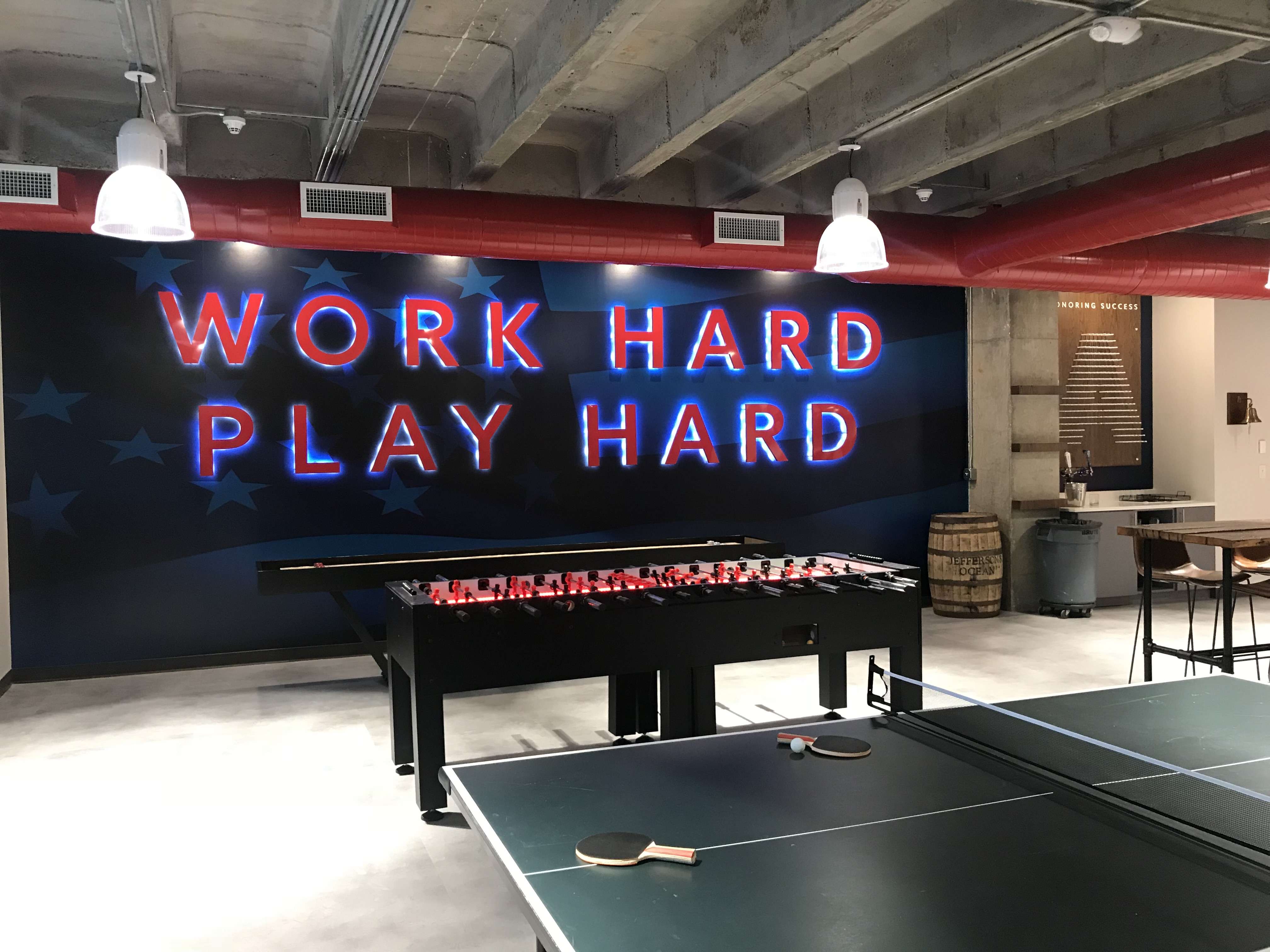 ARCO Work Hard Play Hard Neon Words