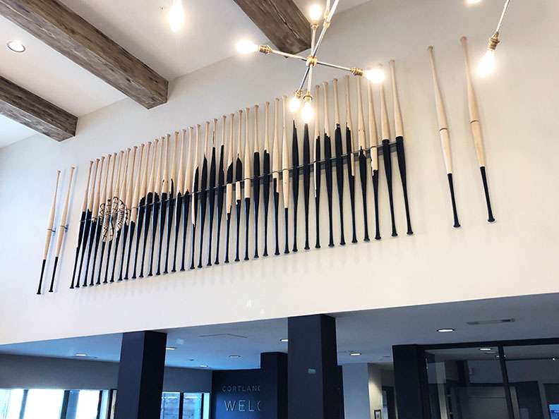 Cortland Battery Baseball Bat Display