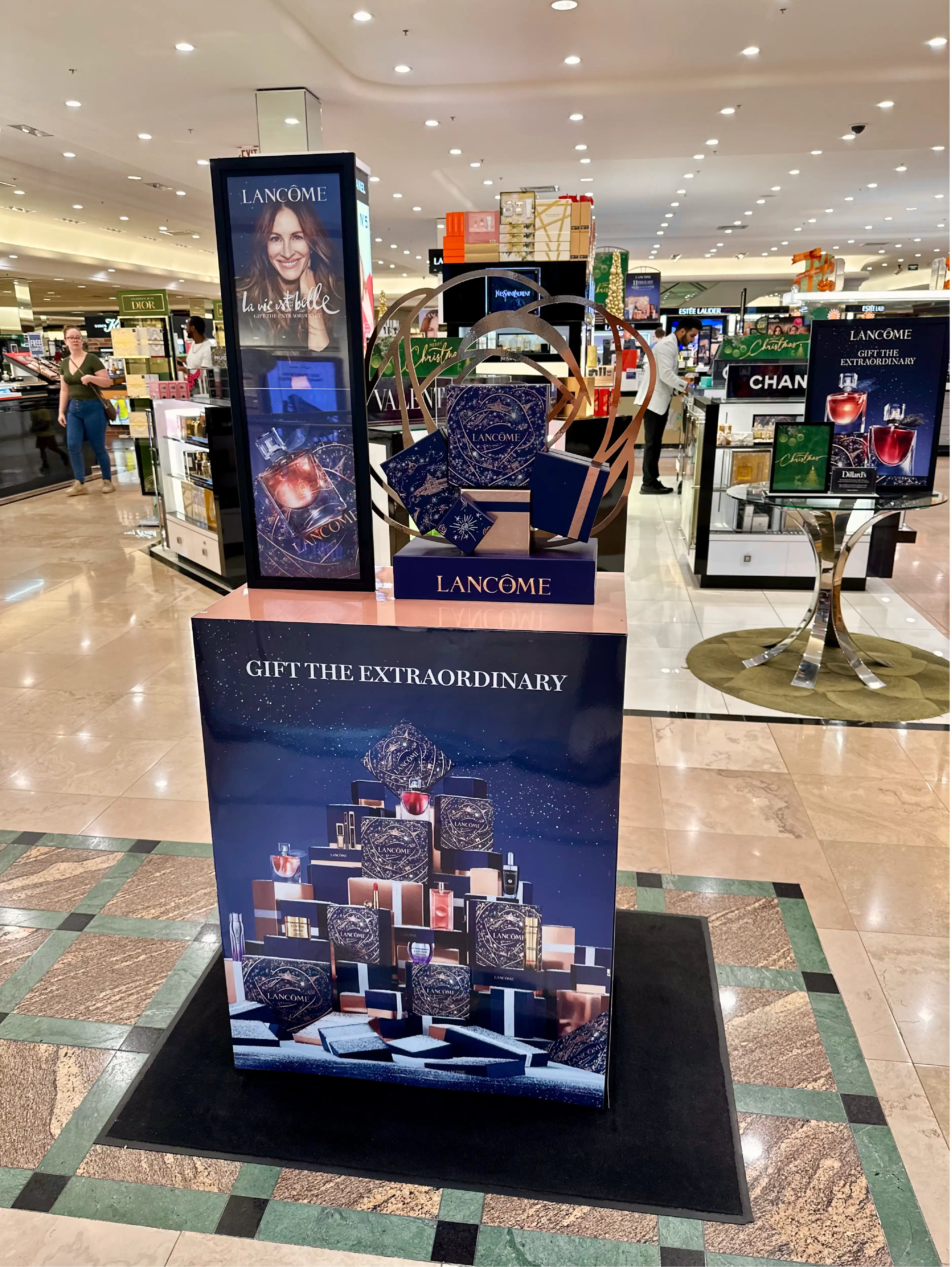 Dillards Lancome Holiday Display