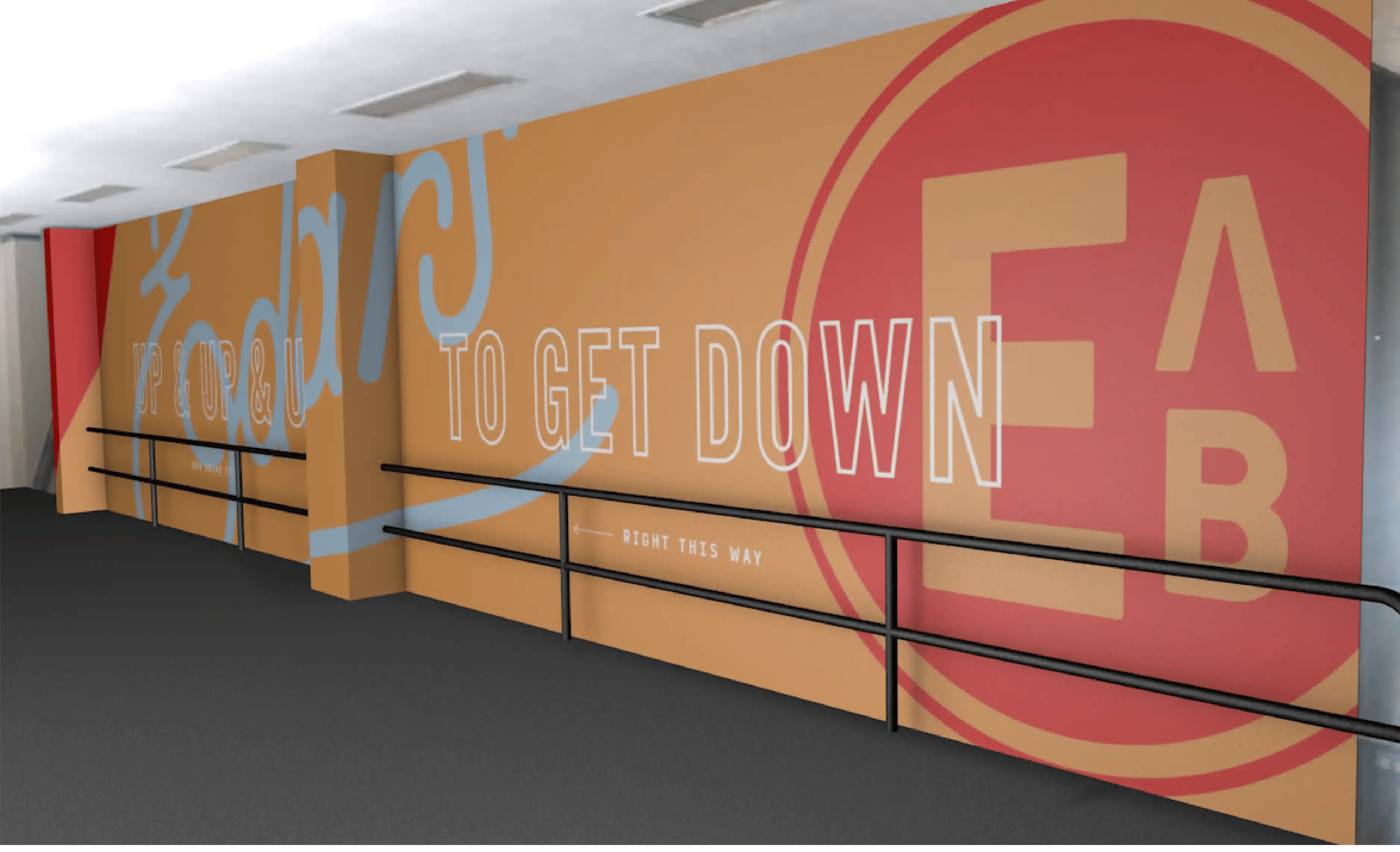 Edgards Above Broad environmental graphics