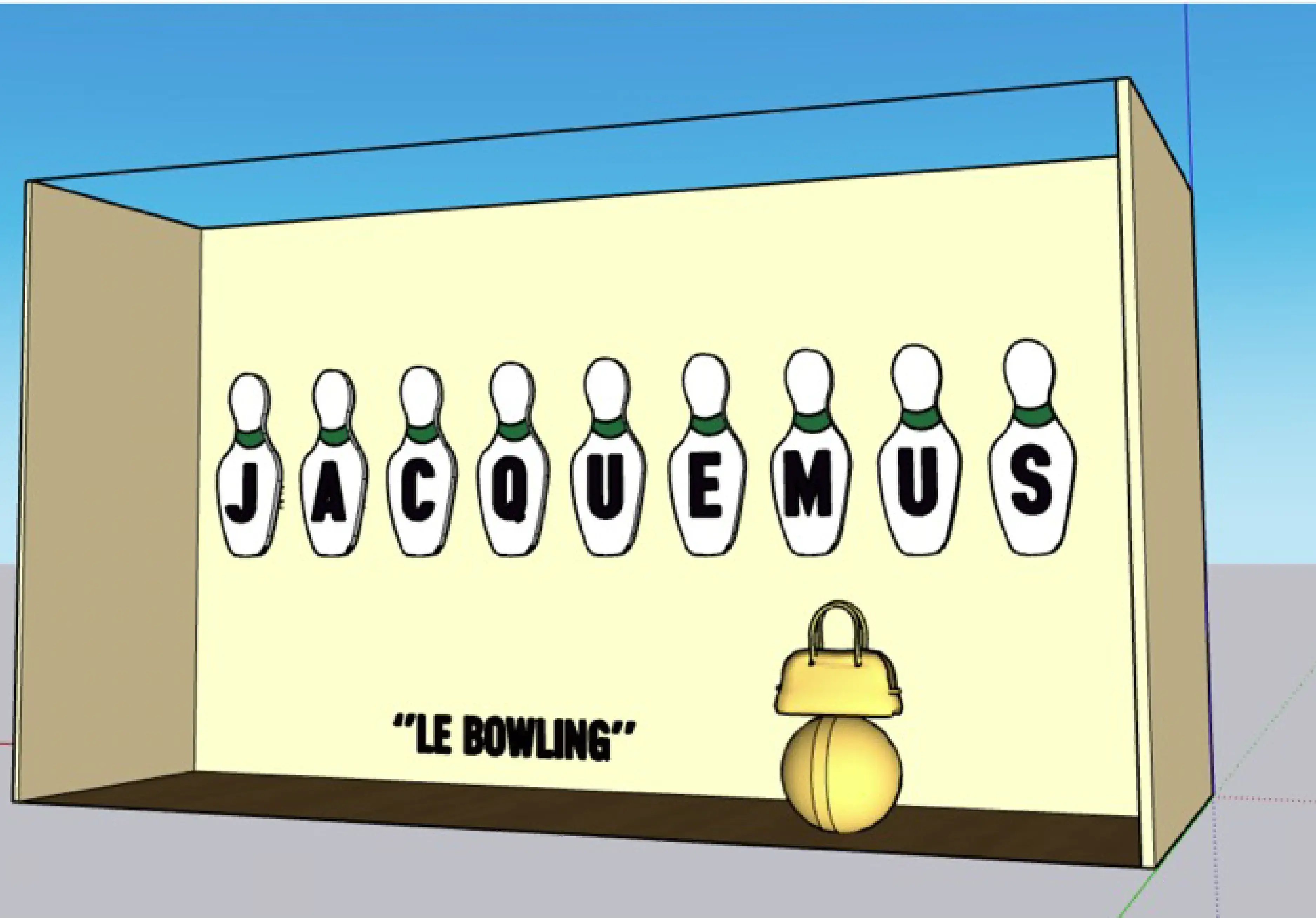 Jacquemus Le Bowling Window Rendering