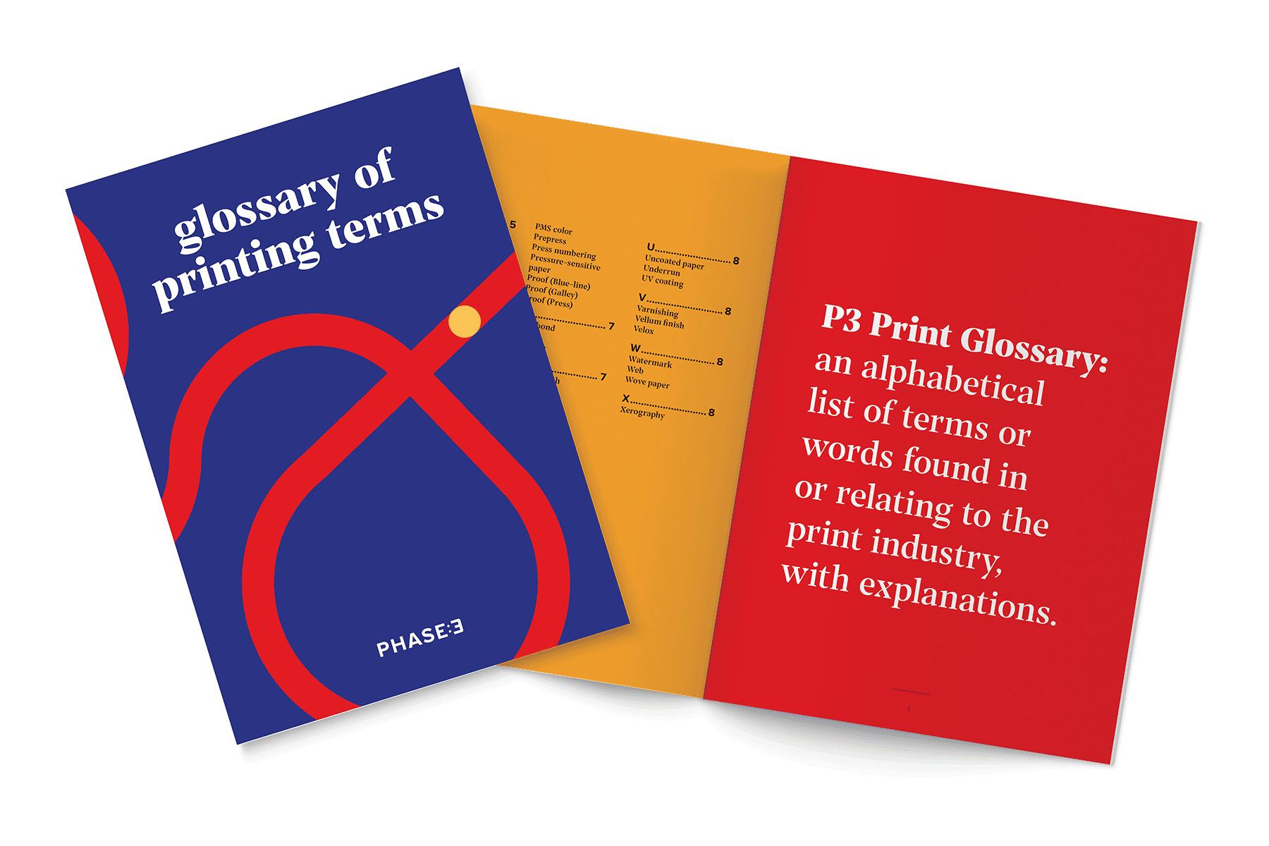 Print glossary mockup