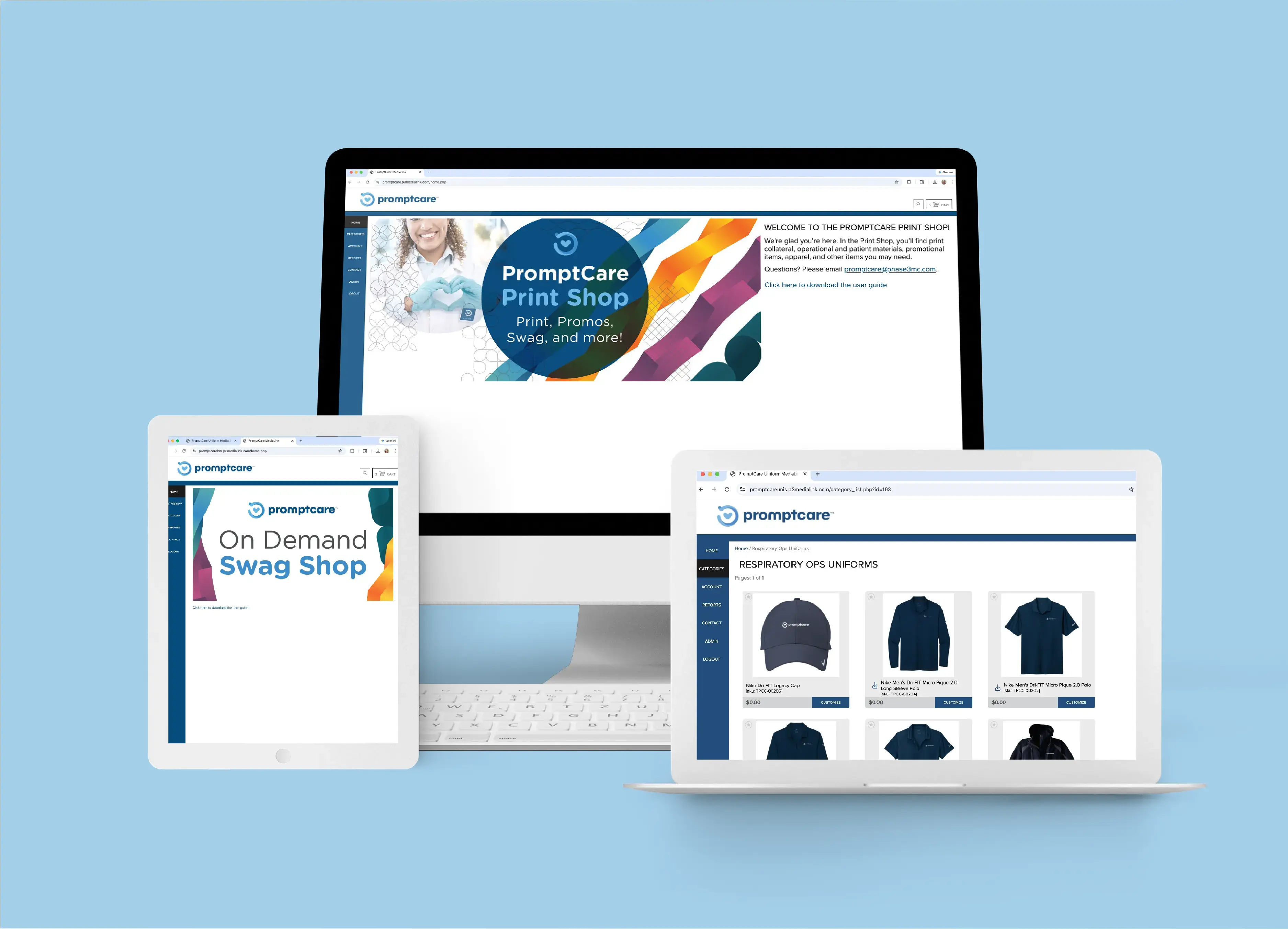 Promptcare Marketing Ordering Platform