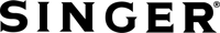 SINGER black and white logo