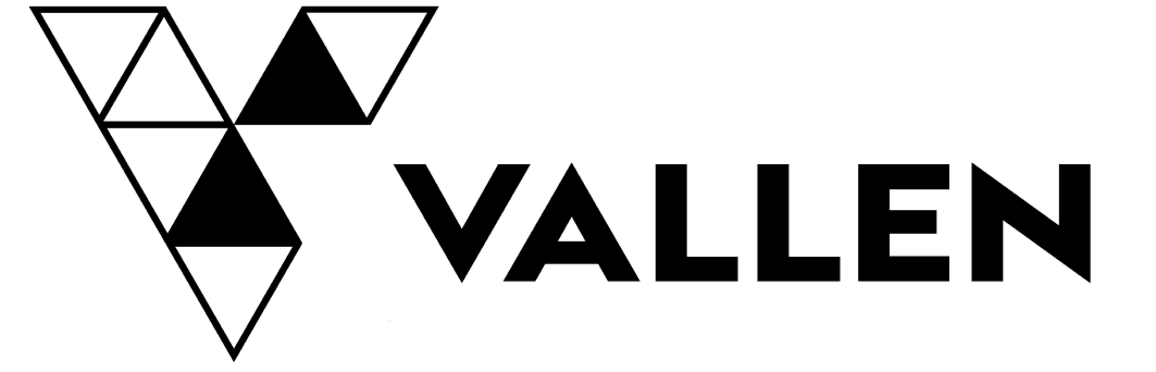 Vallen black and white logo
