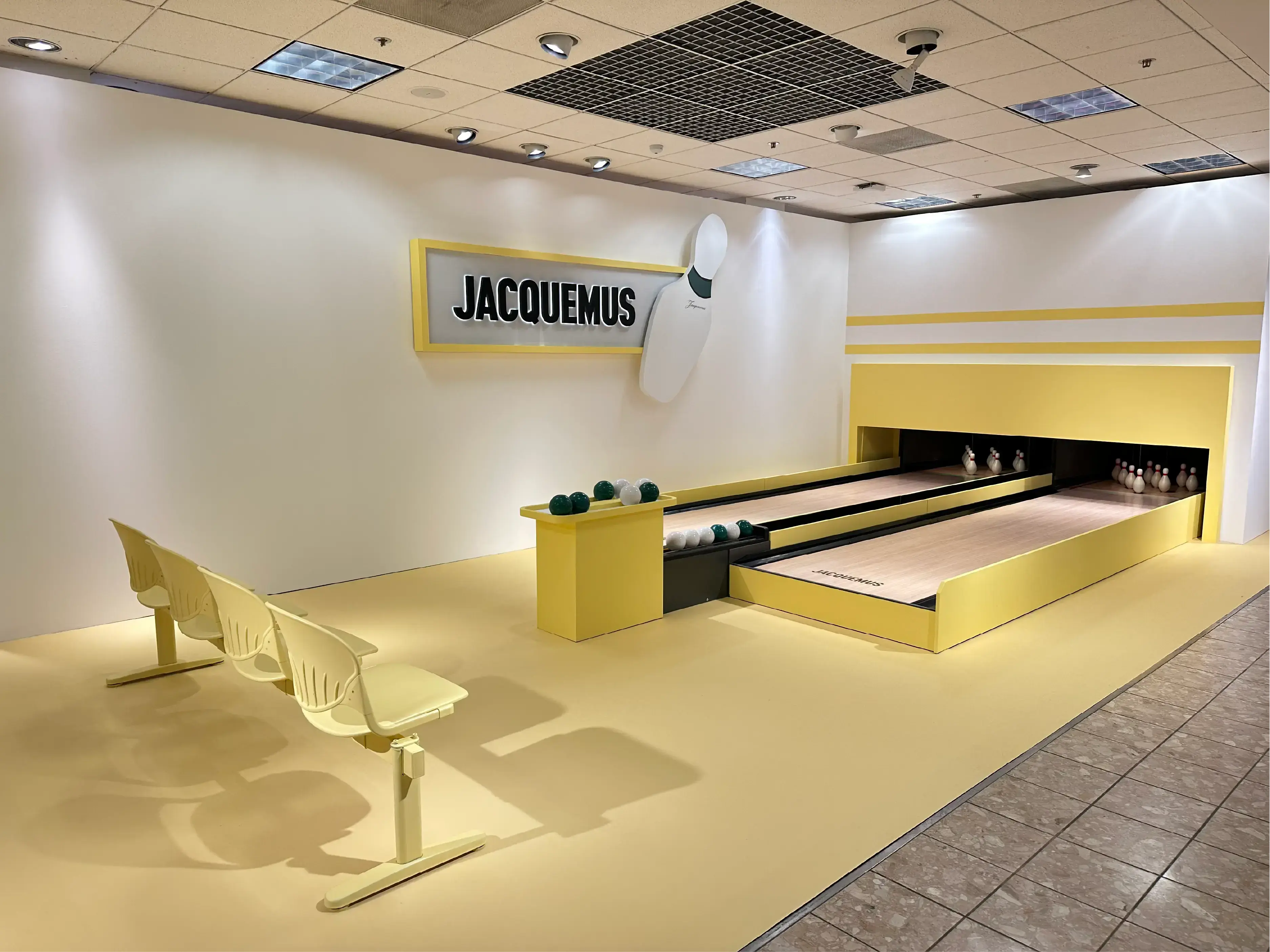 Jacquemus x Neiman Marcus Bowling Alley Display