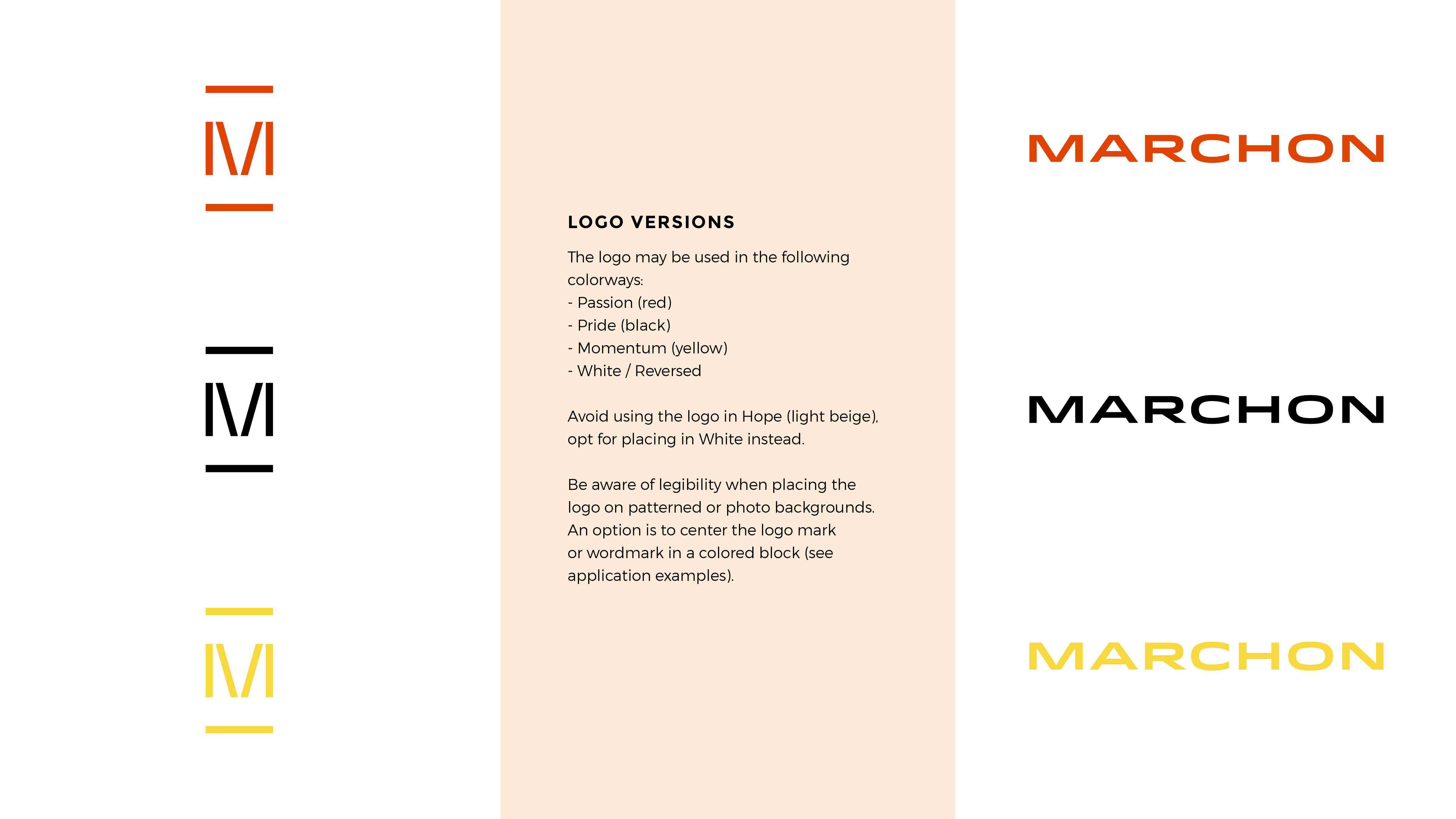 Marchon Style Guide logo usage