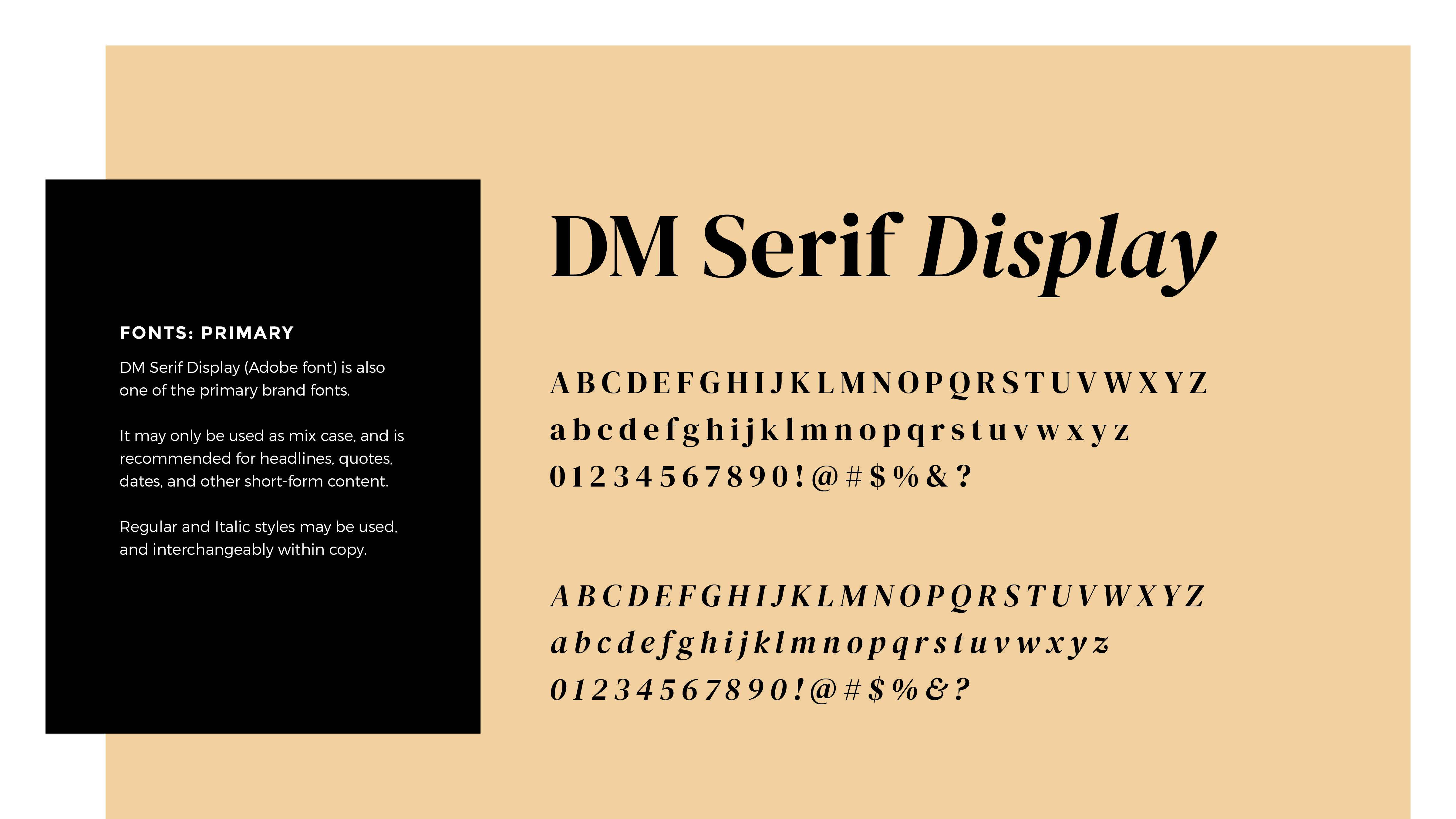 Marchon Style Guide secondary font