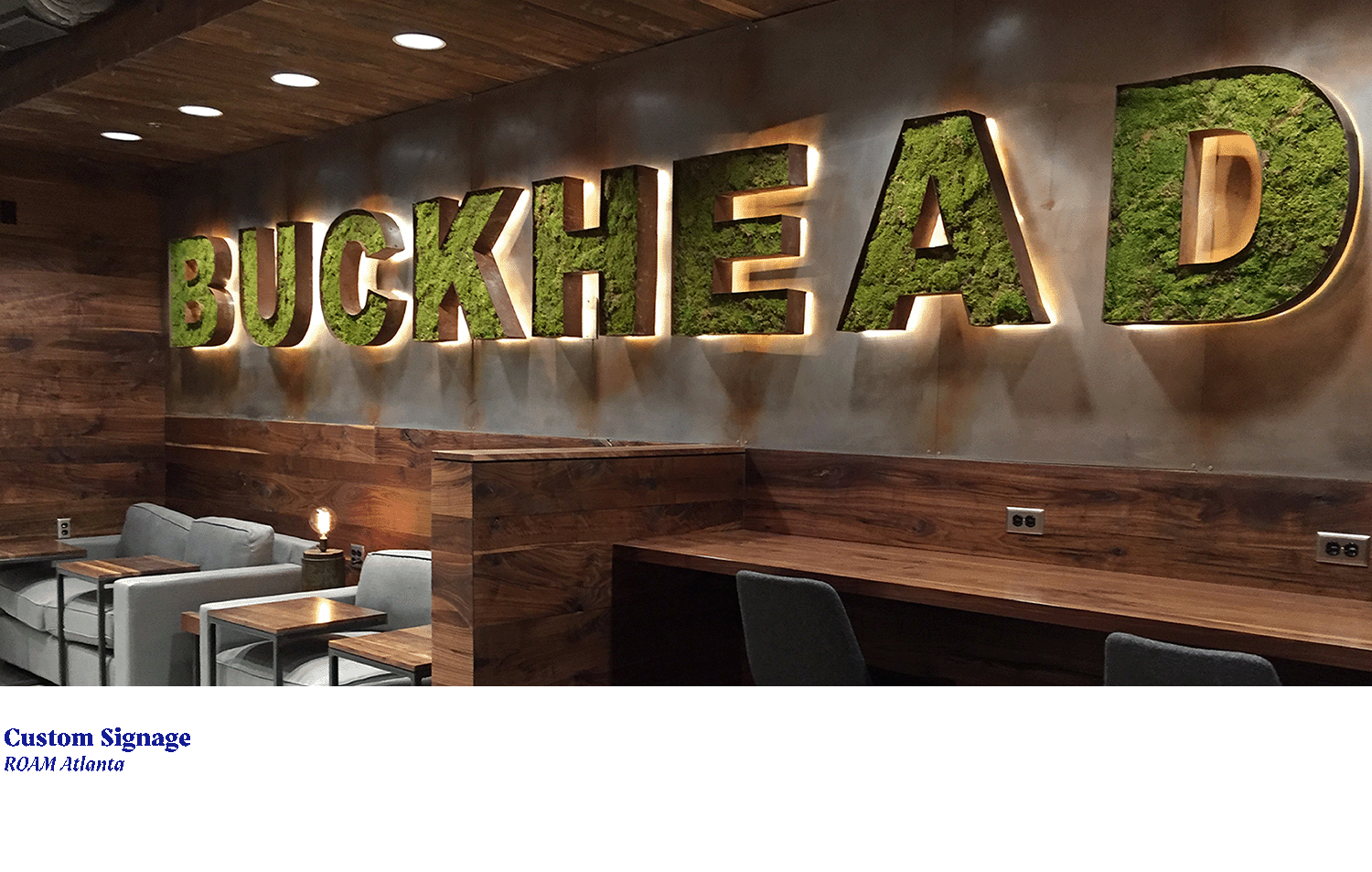 living wall installation buckhead location ROAM atlanta