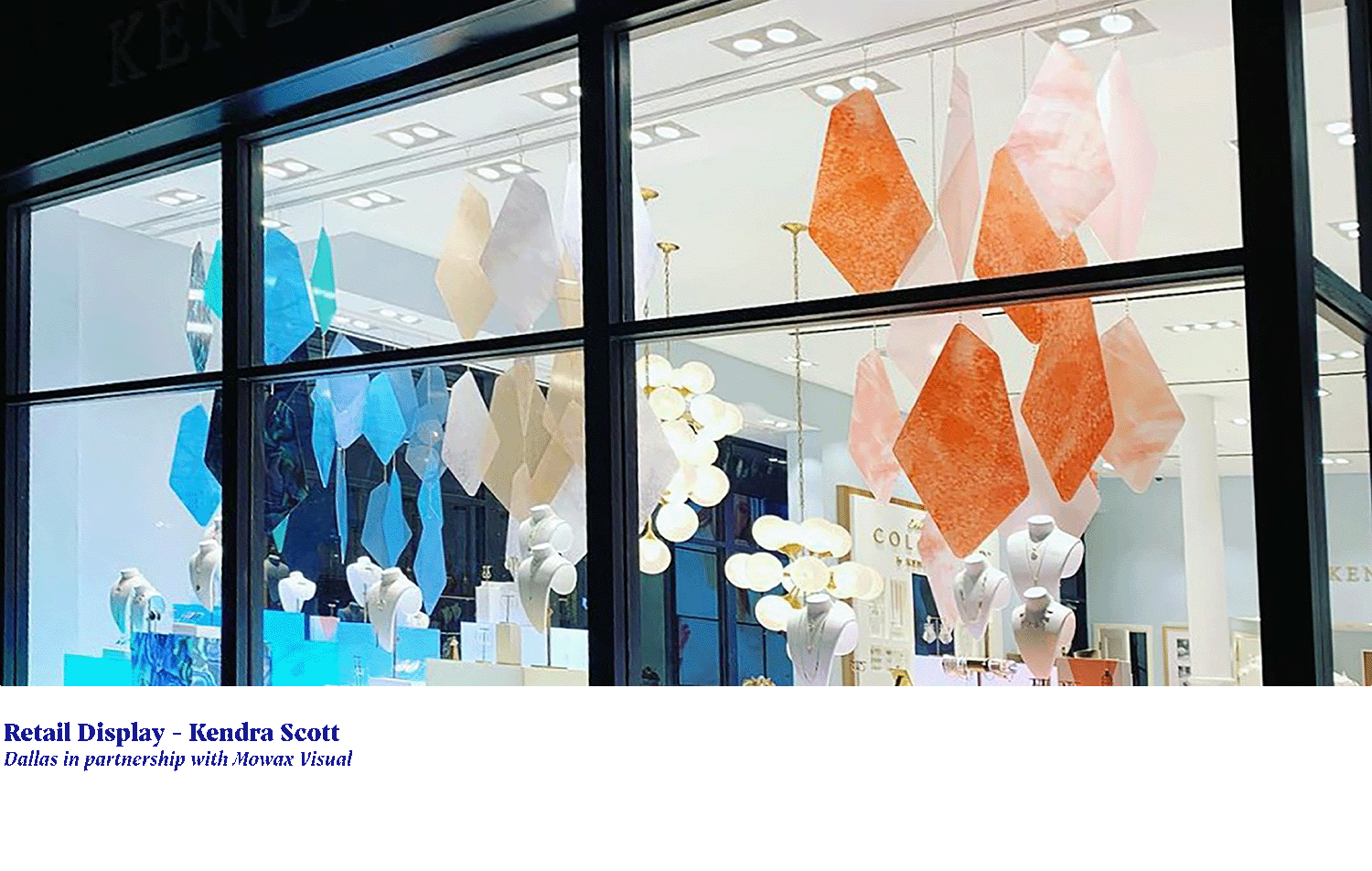 jeweled window display for kendra scott store
